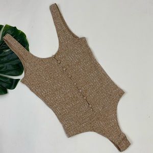PRIVACY PLEASE | RIBBED | KNIT | BUTTON DOWN | BODYSUIT b